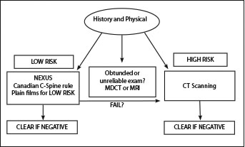 Algorithm for cervical spine imaging