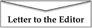 Letter to the Editor