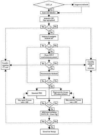 Consensus Algorithm for Management of Elevated ICP in Pediatric TBI