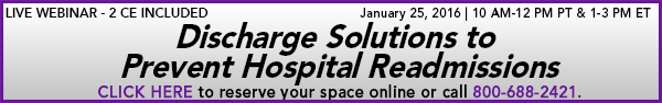 Discharge Solutions Webinar horizonal banner