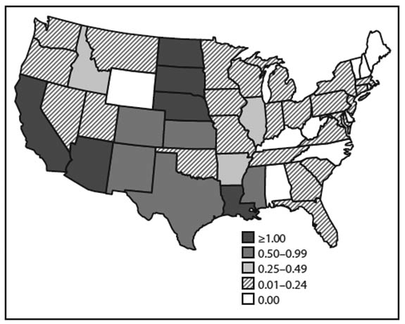 West Nile virus cases